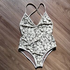 Acacia Piped Ivy One Piece bikini in Huahine print